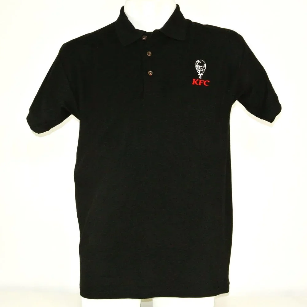 KFC Kentucky Fried Chicken Black Polo Shirt Employee Uniform NEW Size XL - Picture 6 of 10